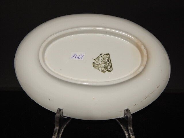 ANTICA RARA RAVIERA CERAMICA RICHARD MILANO FINE 800 BIANCO E ORO STILE IMPERO