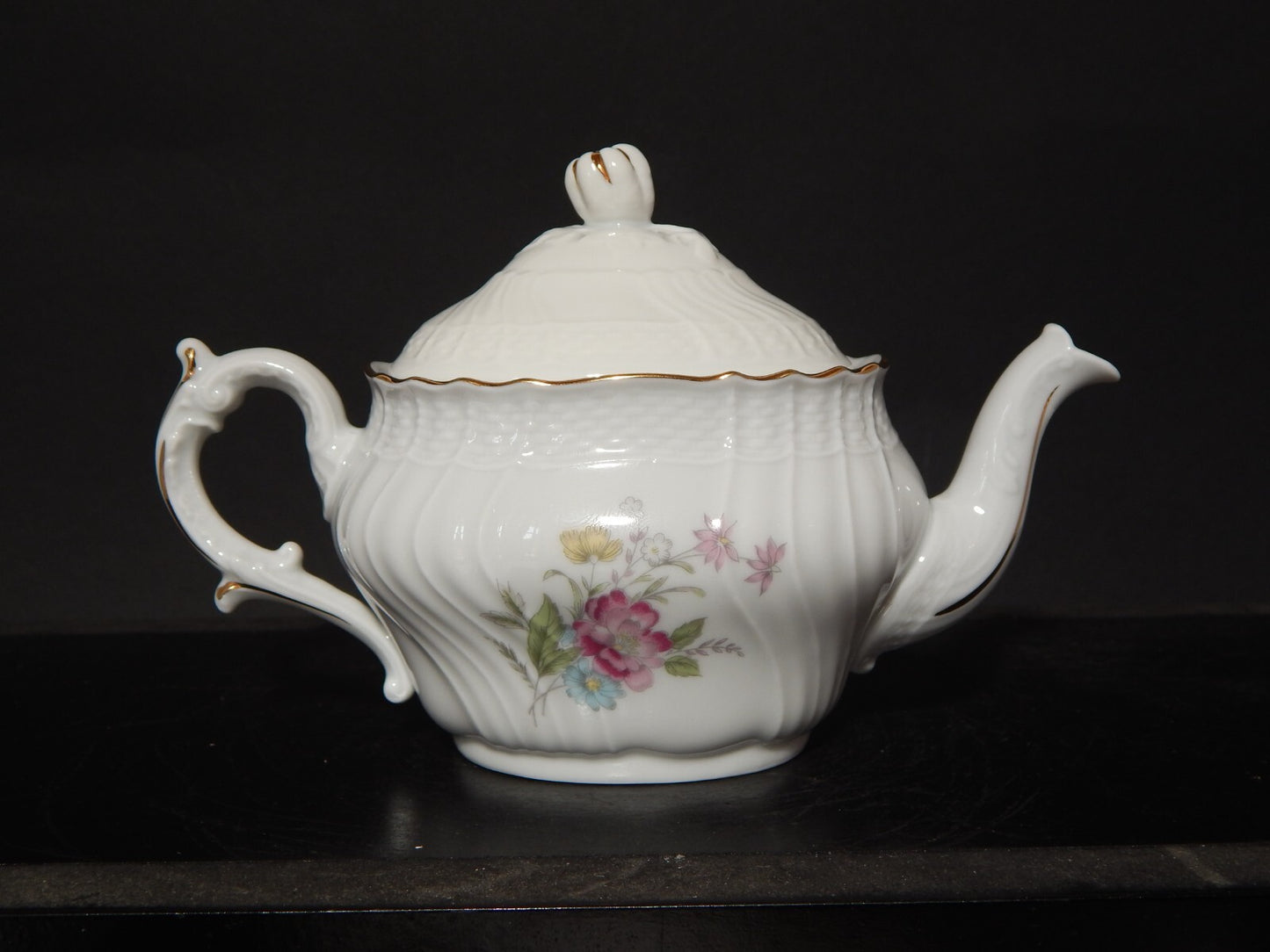 PREZIOSA RICHARD GINORI PICCOLA TEIERA PORCELLANA MODELLO VECCHIO GINORI FIORI