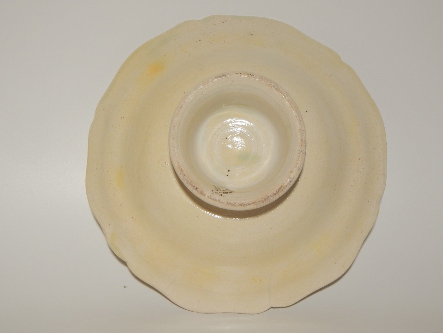 ANTICA RARA ALZATA FRUTTIERA MAIOLICA CERAMICA LODIGIANA VECCHIA LODI DIPINTA