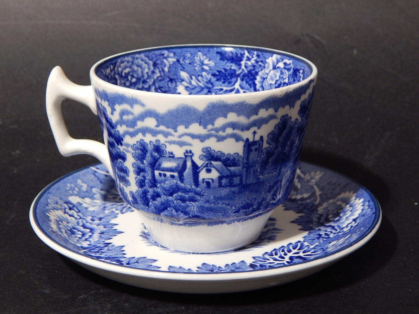 ANTICA TAZZA CERAMICA POTTERY ENOCH WOOD&SONS DECORO ENGLISH SCENERY X564