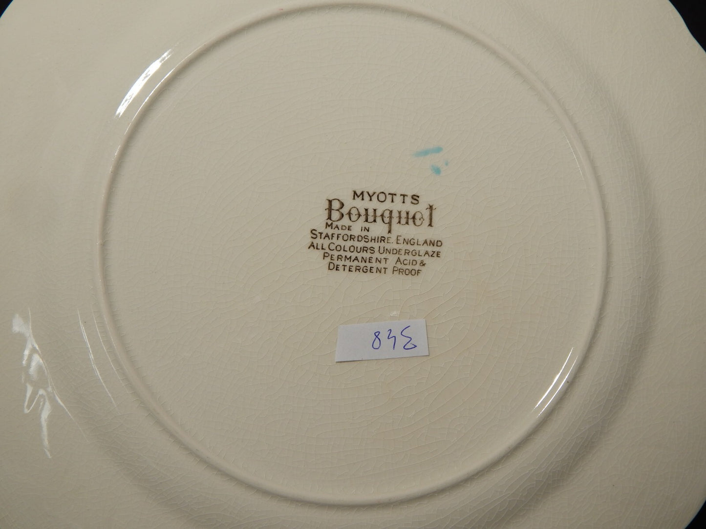 ANTICO SERVIZIO 6 PIATTI INGLESI CERAMICA MYOTTS STAFFORDSHIRE ENGLAND BOUQUET