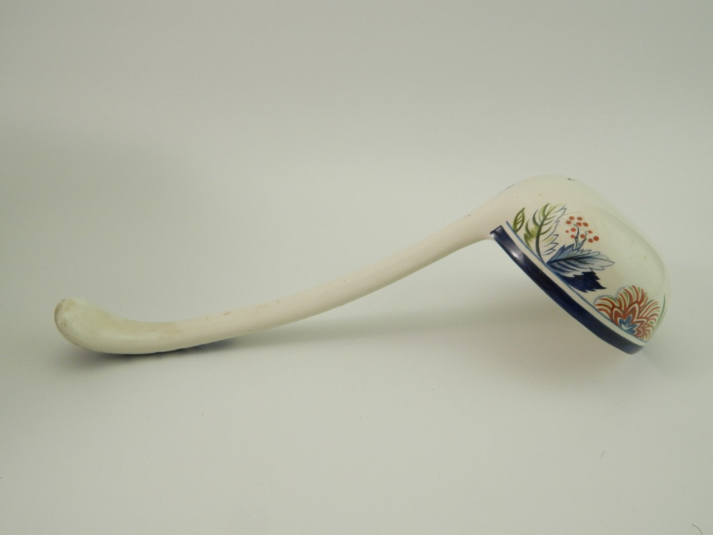 VINTAGE ZUPPIERA E MESTOLO CENTROTAVOLA CERAMICA VIEUX RHODES BOCH FATTA A MANO