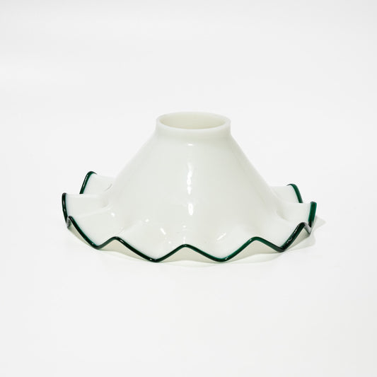 ANTICO EPOCA LIBERTY VETRO OPALINO TULIP PARALUME PER APPLIQUE O LAMPADA
