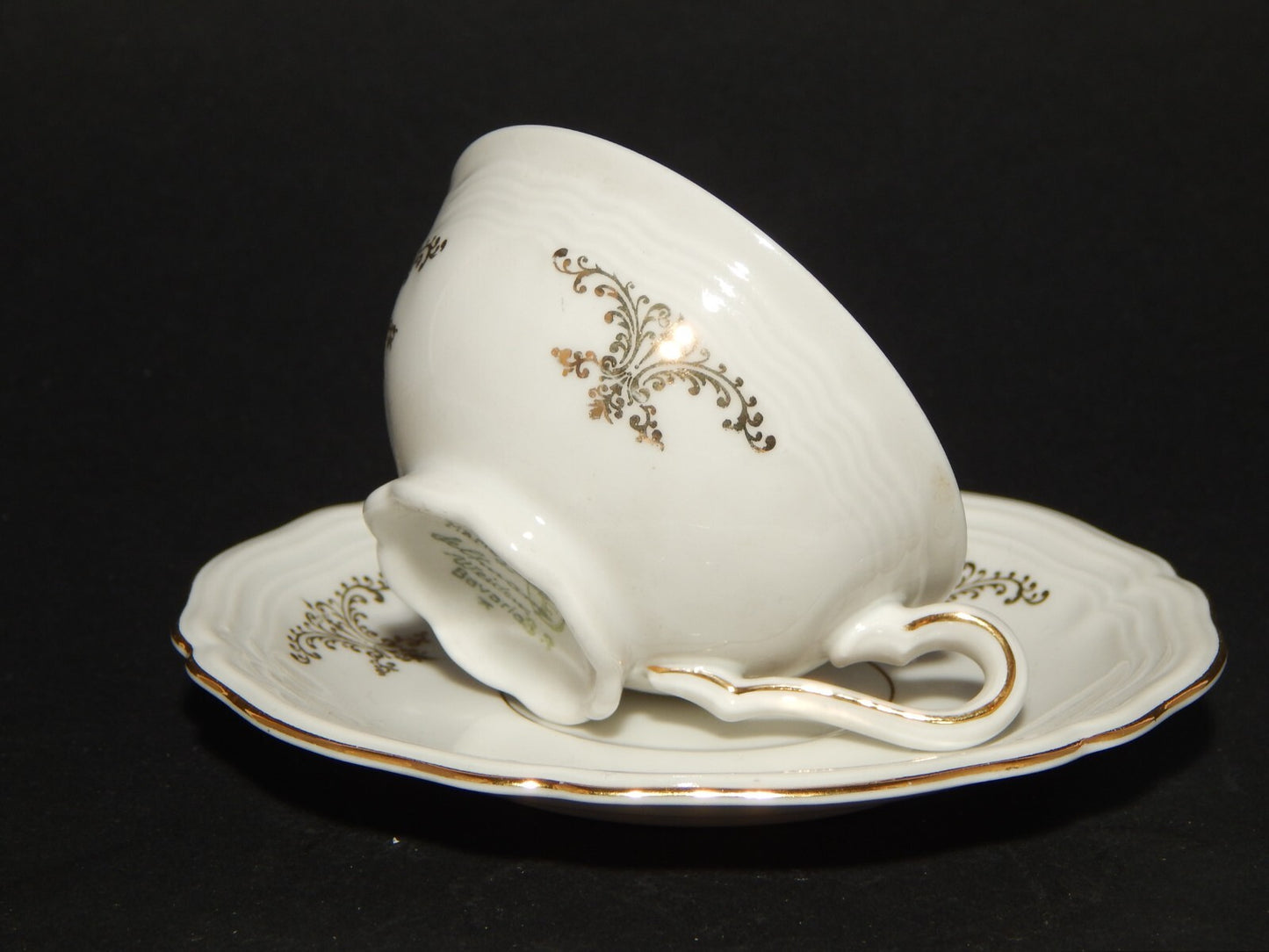 ANTICA TAZZINA CAFFÈ PORCELLANA BIANCA ORO MARIE LUISE BAVARIA SELTMANN WEIDEN