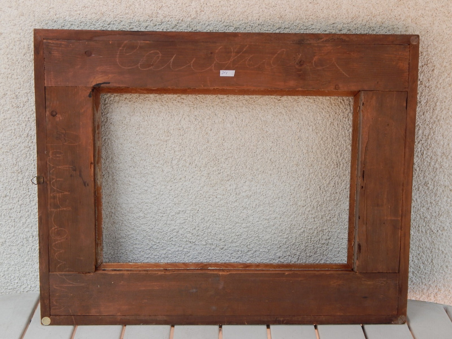 ANTICA IMPORTANTE GRANDE CORNICE LEGNO GHIOSCE' PERIODO ART DECO #791