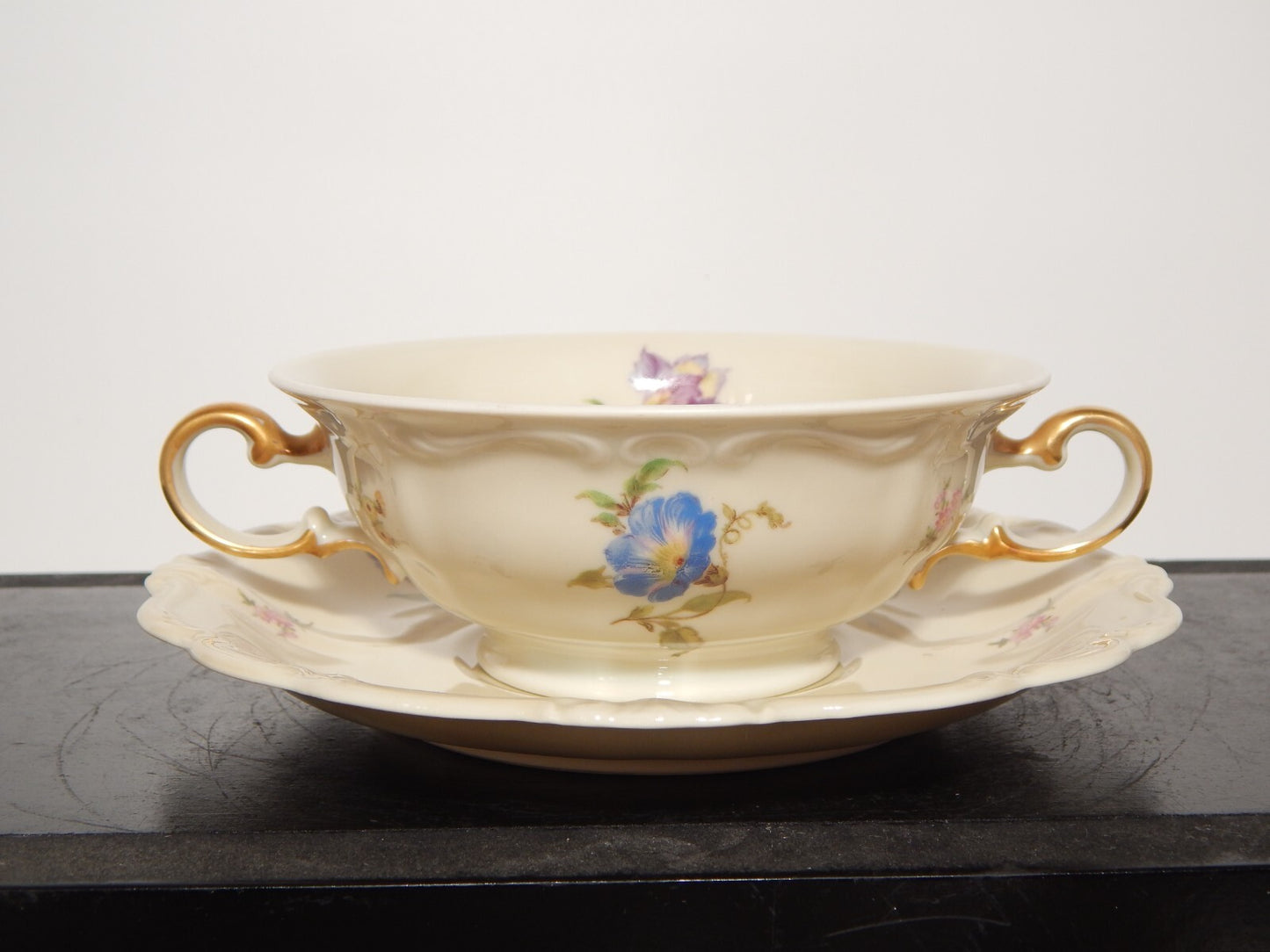 PREZIOSA ROCAILLE ANTICA TAZZA BRODO CONSOMME' PORCELLANA ROSENTHAL POMPADOUR #