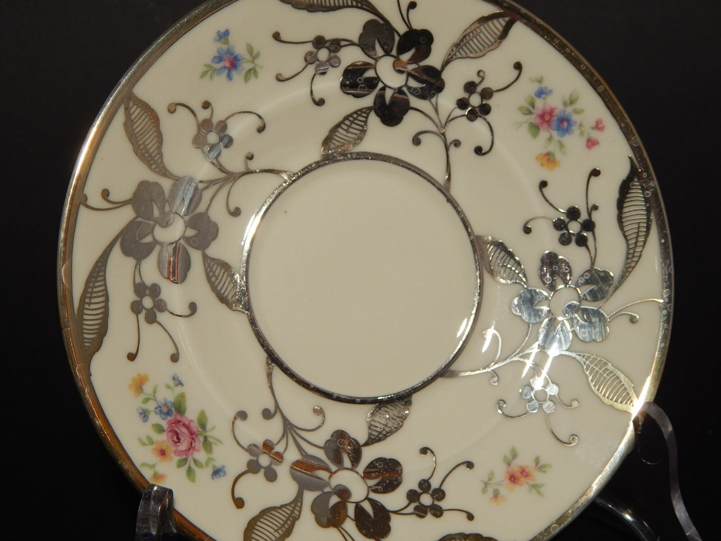 ANTICA TAZZA DA TE' PORCELLANA VOHENSTRAUSS JOHANN SELTMANN BAVARIA ARGENTO