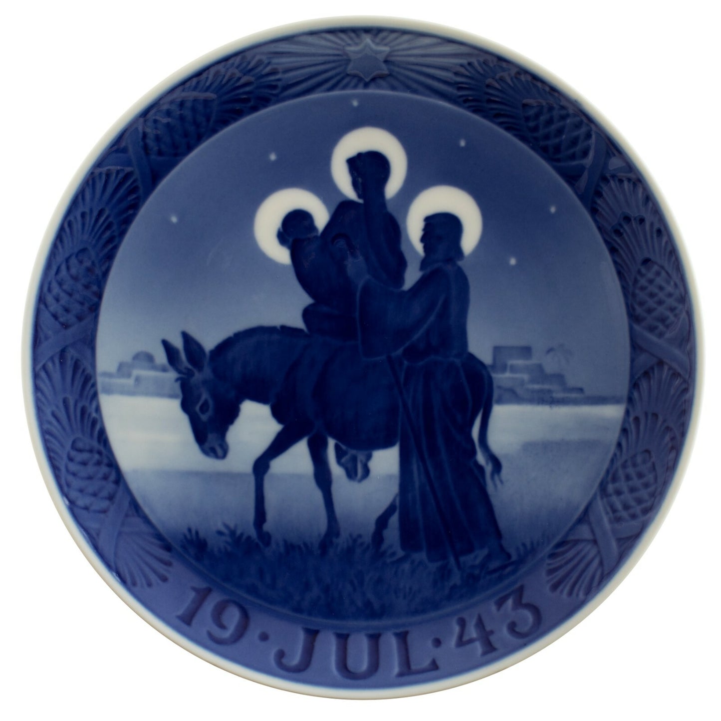 PIATTO DI NATALE ROYAL COPENHAGEN DAL 1909 AL 1959 PORCELLANA ORIGINALE PERFETTO