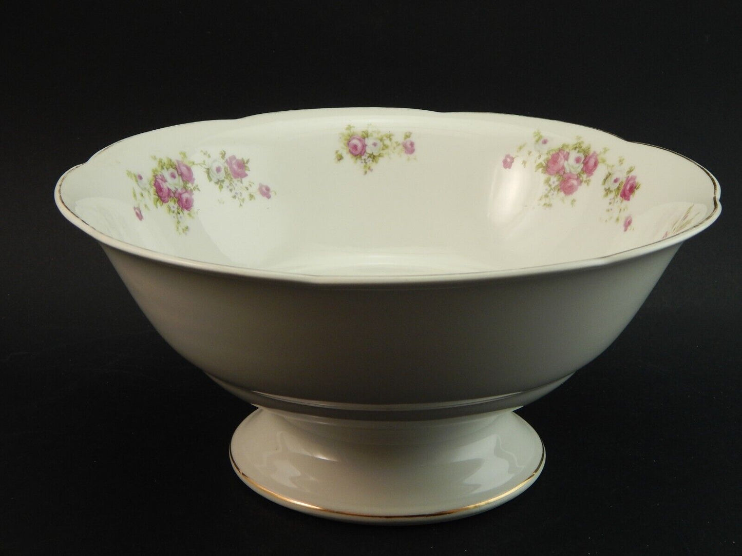 ANTICA LIMOGES FRUTTIERA CENTROTAVOLA PORCELLANA FINE 800 BOUQUET DI ROSE
