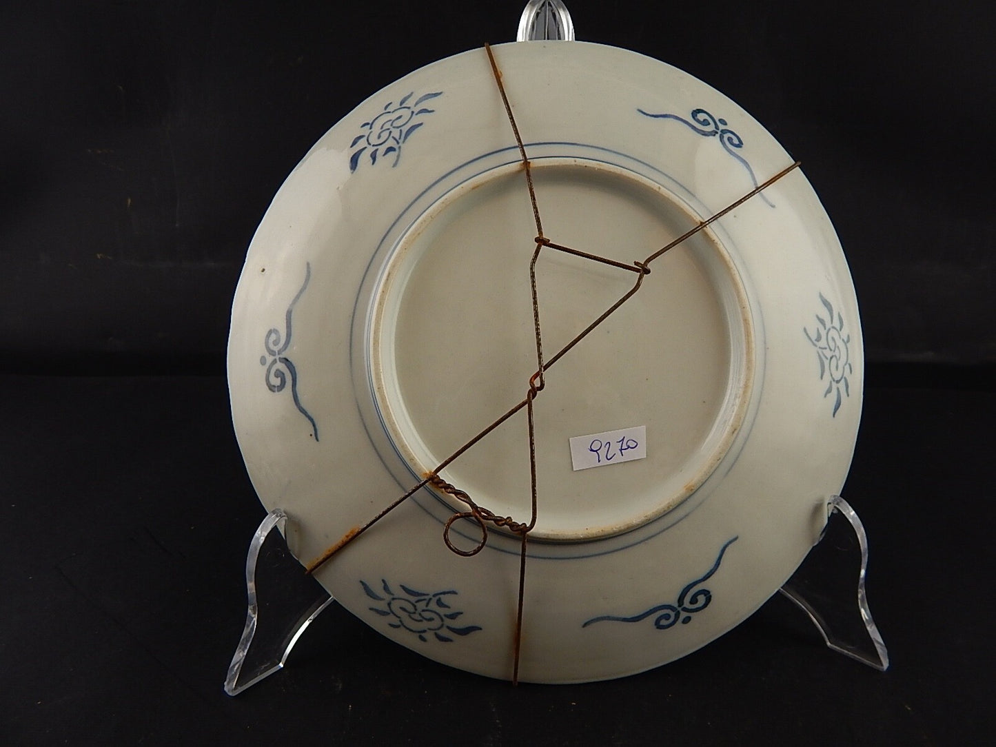 ANTIQUARIATO ORIENTALE PIATTO PORCELLANA GIAPPONE IMARI DIPINTO A MANO DEL 1800