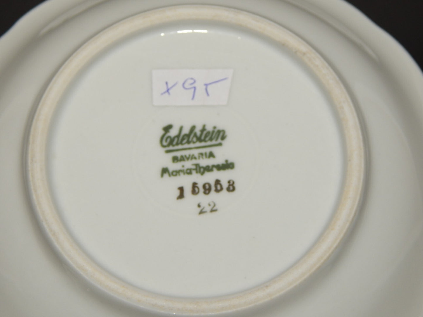 VINTAGE PORCELLANA EDELSTEIN BAVARIA 3 CIOTOLE MACEDONIA GELATO CON FIORELLINI