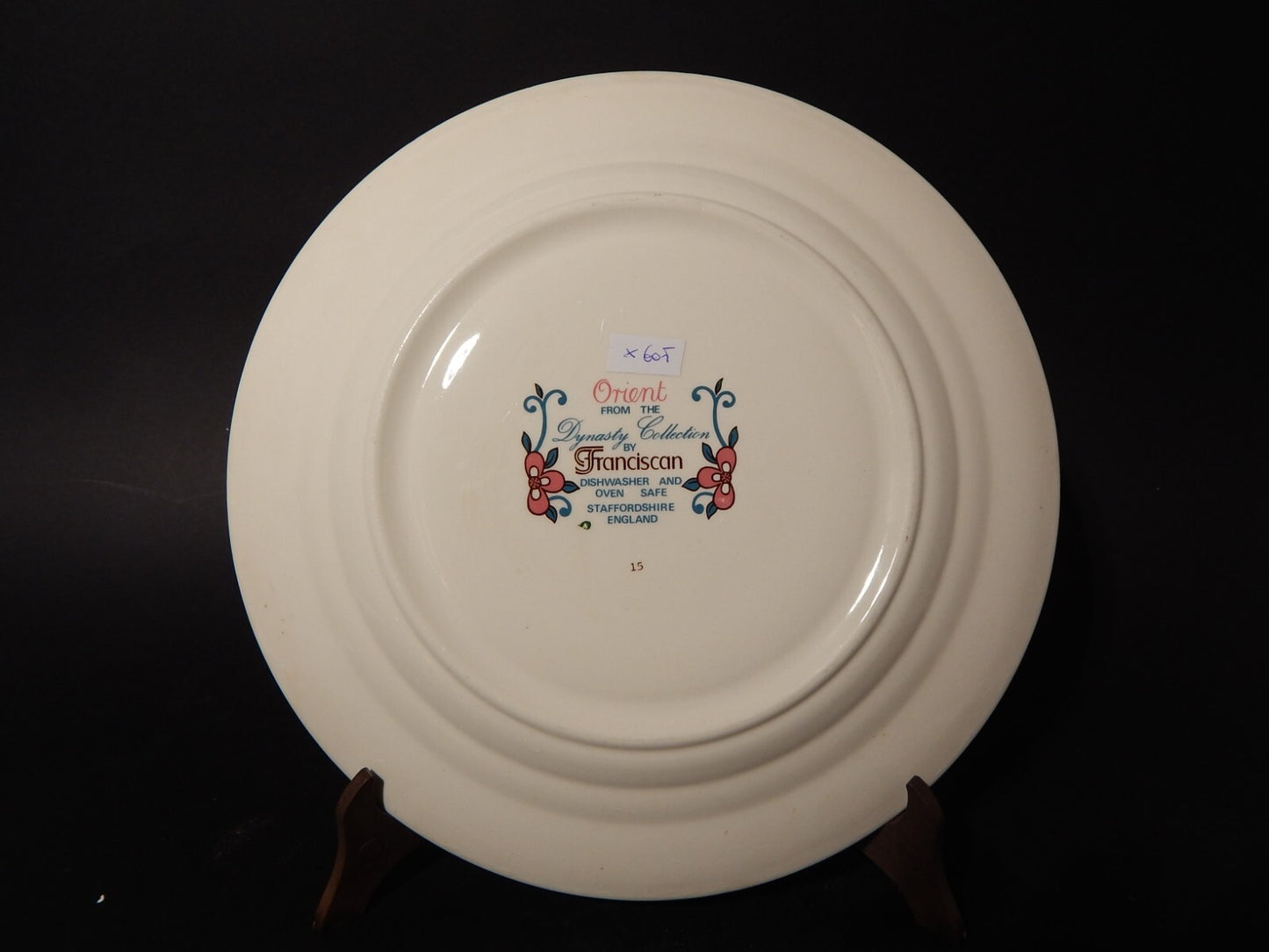 VINTAGE PIATTO PIANO PORCELLANA ORIENT DYNASTY COLLECTION BY FRANCISCAN