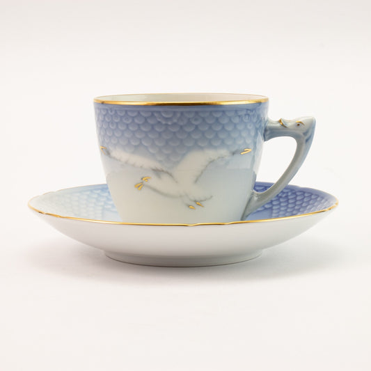 TAZZA DA CAFFE' IN PORCELLANA E ORO ZECCHINO GABBIANI ROYAL COPENHAGEN 072