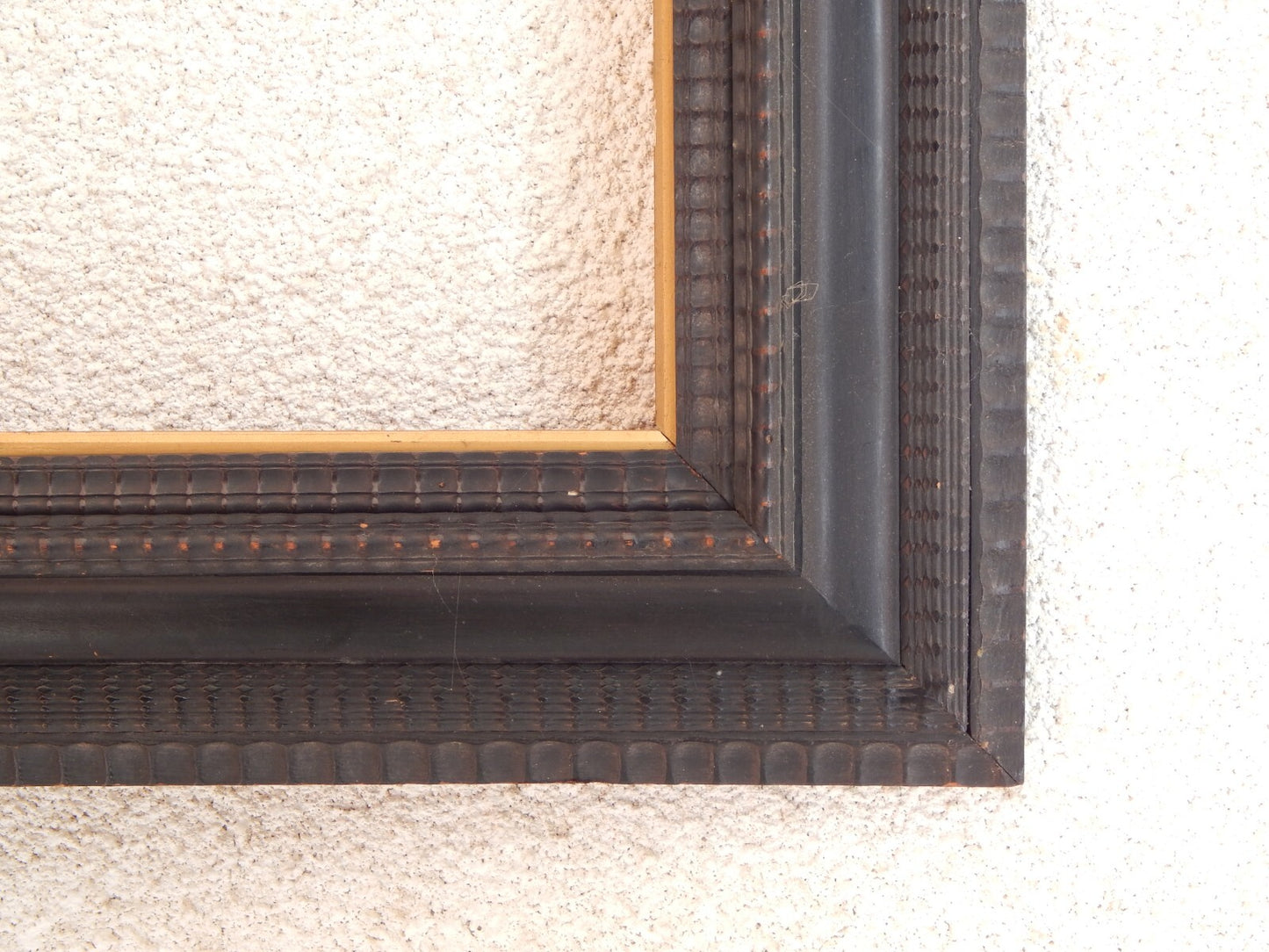 ANTICA IMPORTANTE GRANDE CORNICE LEGNO GHIOSCE' PERIODO ART DECO #791