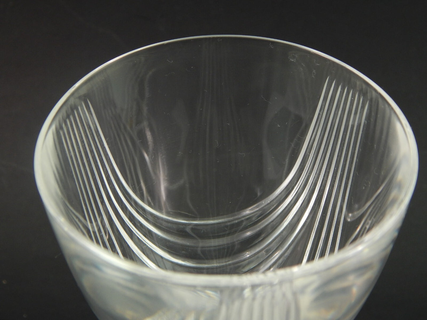 VINTAGE ELEGANTE SERVIZIO 18 CALICI CRISTALLO IN STILE ART DECO MADE IN ITALY