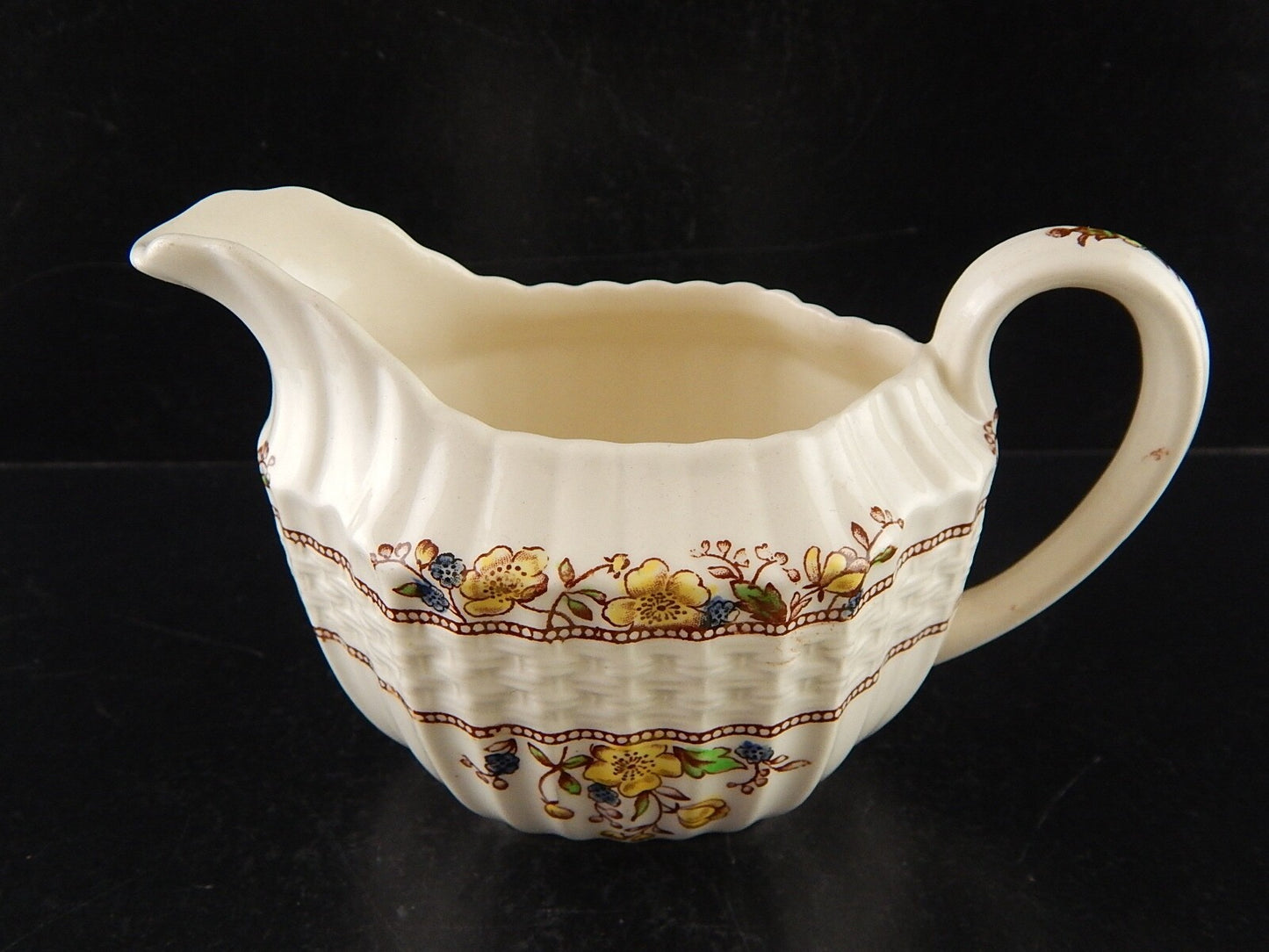 ANTICA LATTIERA INGLESE SEMI PORCELLANA COPELAND SPODE BUTTERCUP COLLECTION 1895