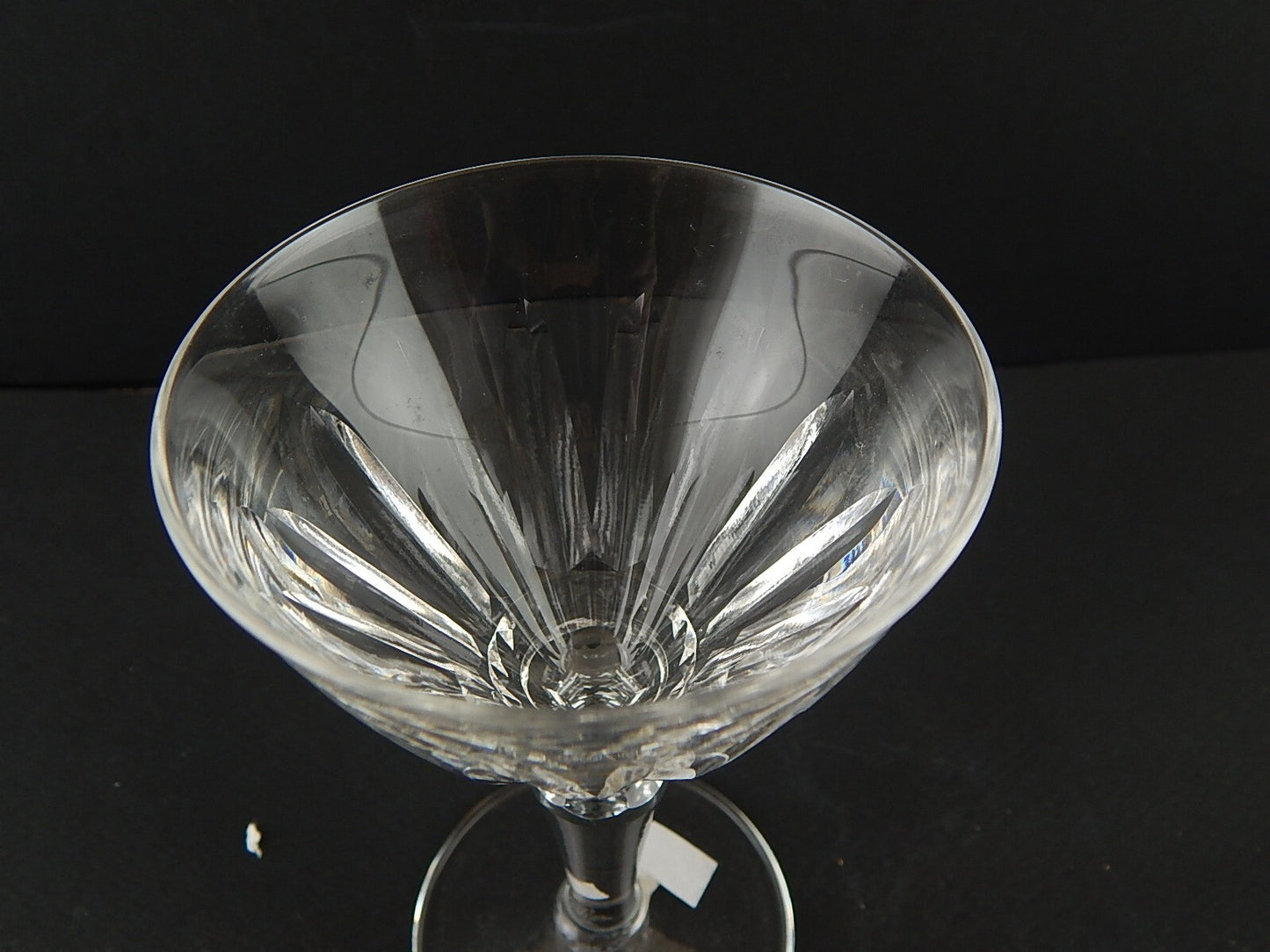 ANTICO BICCHIERE CALICE VINO BIANCO CRISTALLO MOLATO CRISTALLERIA SAINT LOUIS