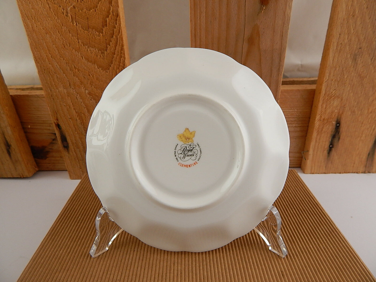 ROYAL WESSEX PORCELLANA INGLESE FINE BONE CHINA CLEMENTINE TAZZA DA TÈ PIATTINO