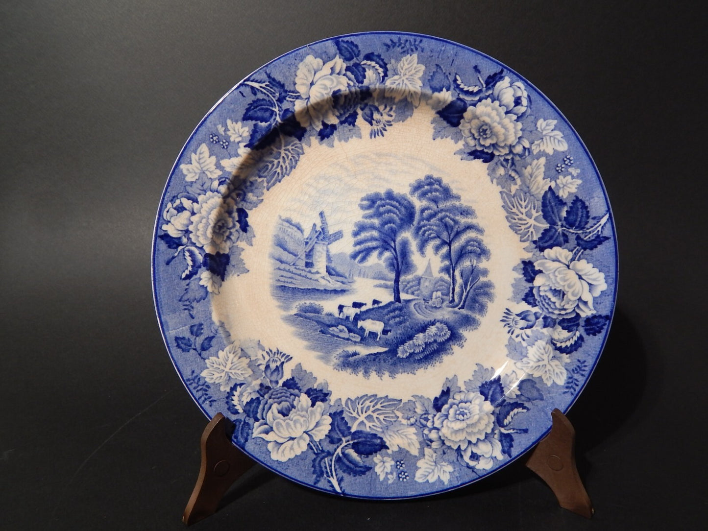 VINTAGE ENOCH WOOD'S ENGLISH SCENERY WOOD&SONS PIATTO SEMI PORCELLANA #663