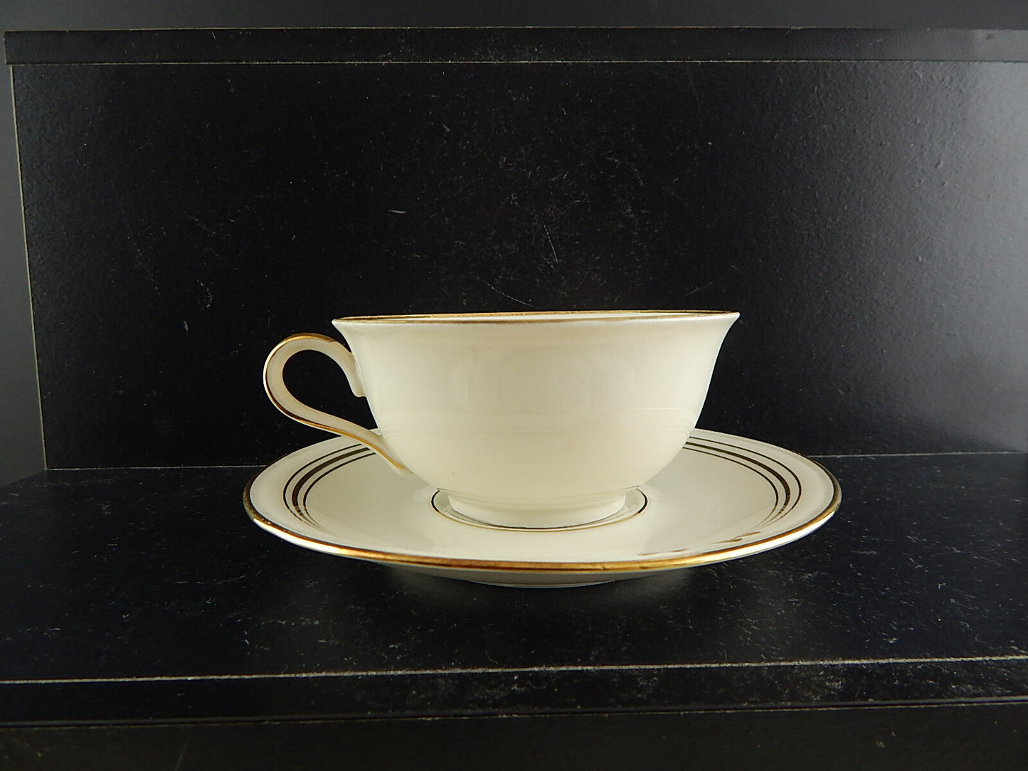 ANTICO SERVIZIO TÈ ART DECO PORCELLANA AVORIO ROSE ORO BAVARIA OSCAR SCHALLER