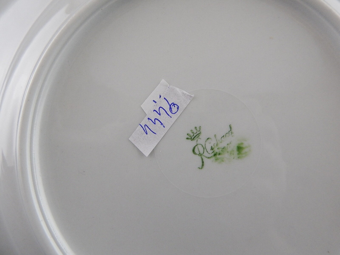 ANTICO RICHARD GINORI PIATTO PIANO PORCELLANA DECORO ROSA CANINA