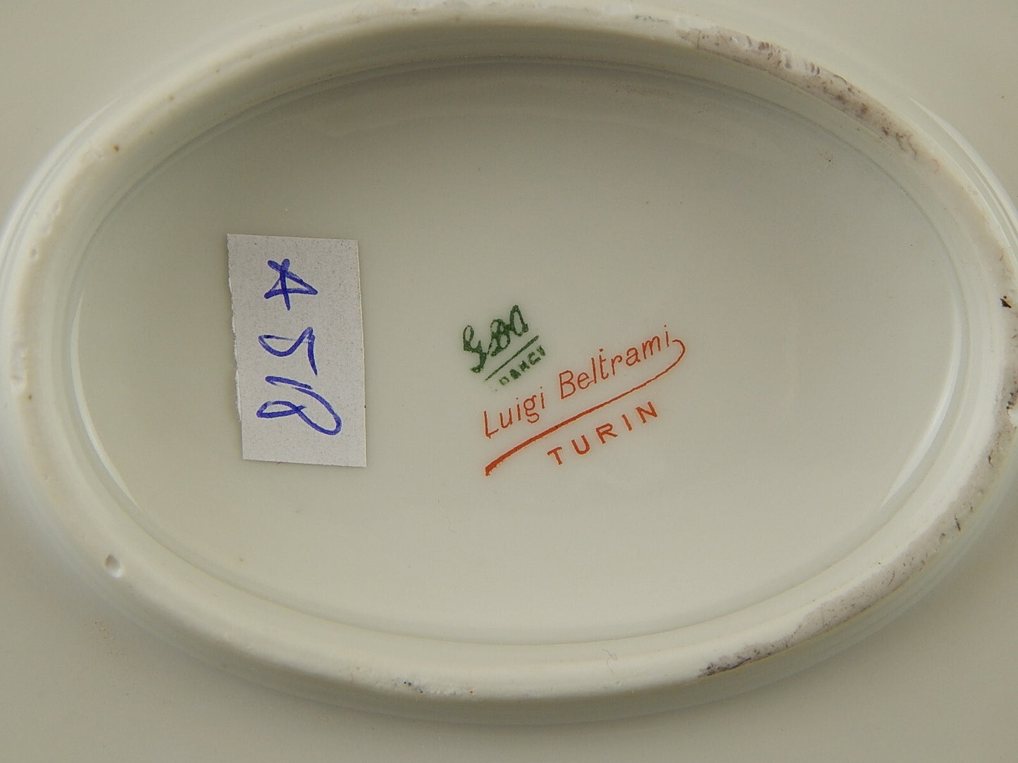 ANTICA SALSIERA LIBERTY PORCELLANA GDA LIMOGES PRIMO 900 GHIRLANDE DI ROSE