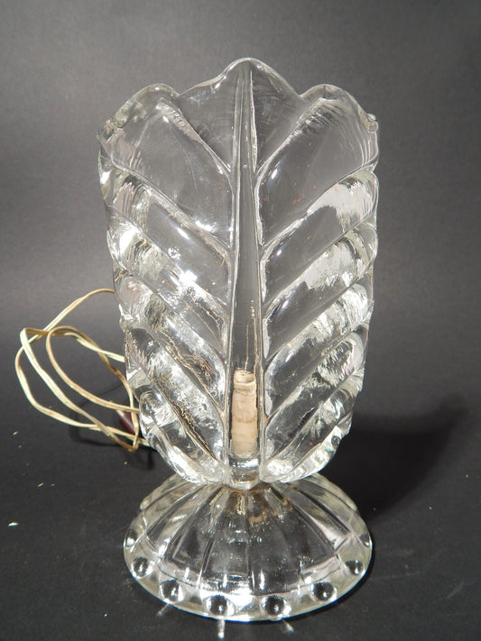 ANTICA ORIGINALE ART DECO LAMPADA ABAT JOUR VETRO SOFFIATO MURANO STILE BAROVIER