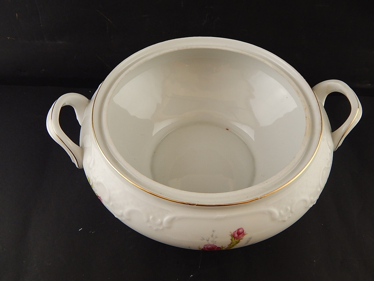 ROCAILLE RETRO' WINTERLING BAVARIA ZUPPIERA CENTROTAVOLA PORCELLANA ROSA CANINA