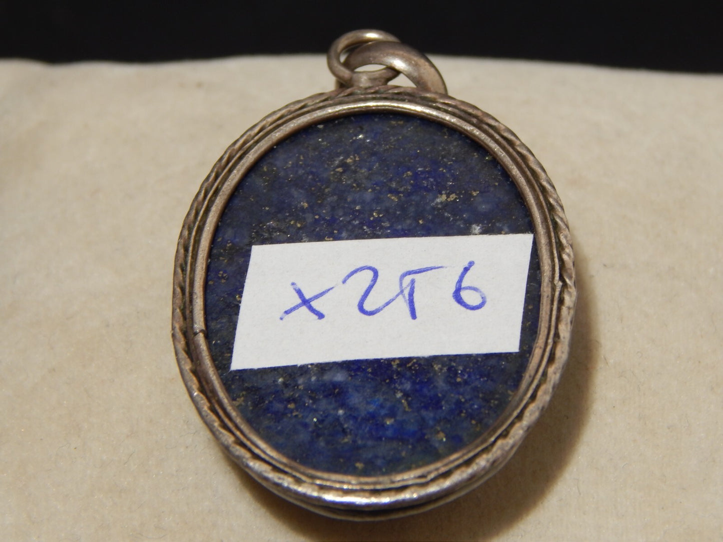 VINTAGE CIONDOLO IN ARGENTO CON CABOCHON IN LAPISLAZZULO