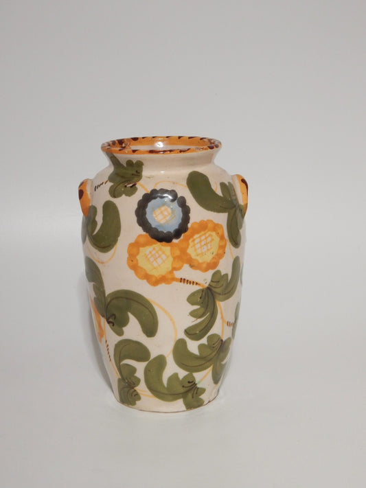 ANTICO ALBARELLO VASO MAIOLICA PROBABILE CERAMICA CANTAGALLI FIRENZE FINE '800