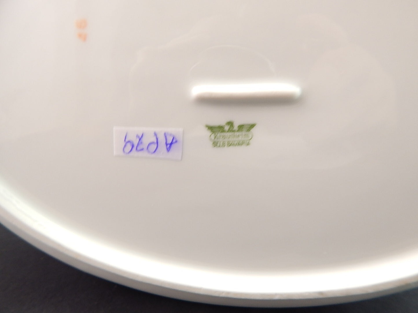 ANTICA 1920 PREZIOSA PORCELLANA KRAUTHEIM BAVARIA ZUPPIERA BIANCA ROSE BLU