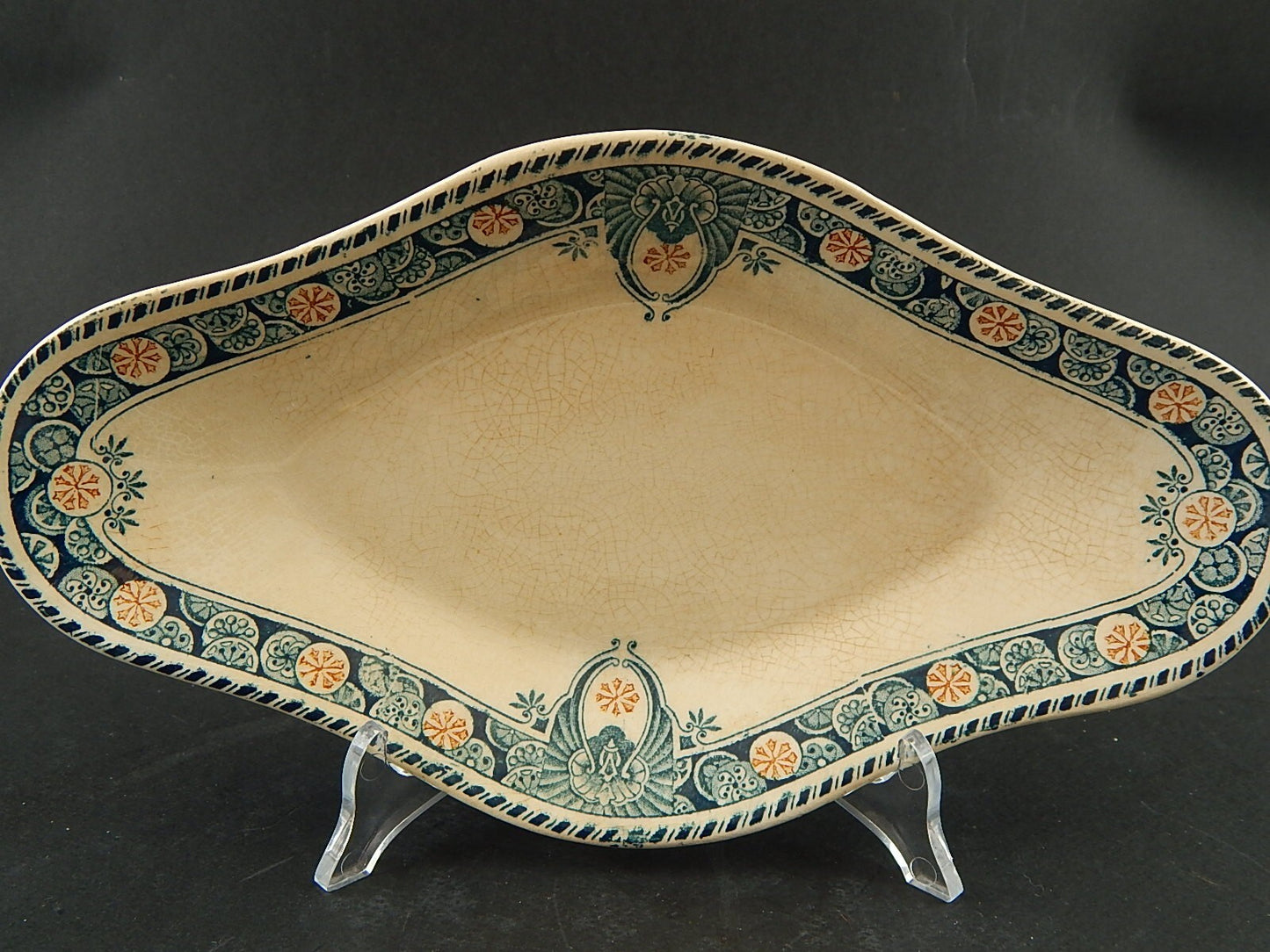 ANTICA RAVIERA VASSOIO LIBERTY CERAMICA LONGWY MODELLO LONDRES