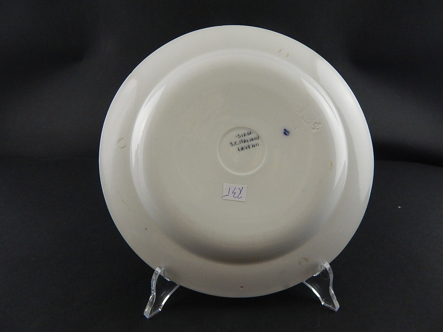 ANTICO PIATTO DESSERT SOCIETA' CERAMICA ITALIANA LAVENO SCI DECORO SIAM A734