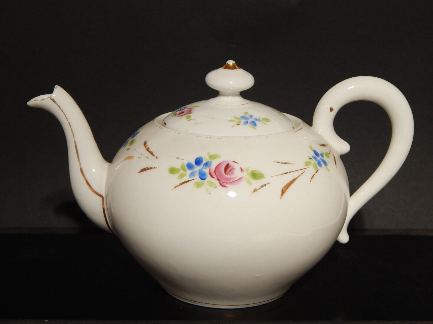 ANTICA GRANDE PREZIOSA TEIERA PORCELLANA VECCHIO PARIGI FINE 1800 SECONDO IMPERO