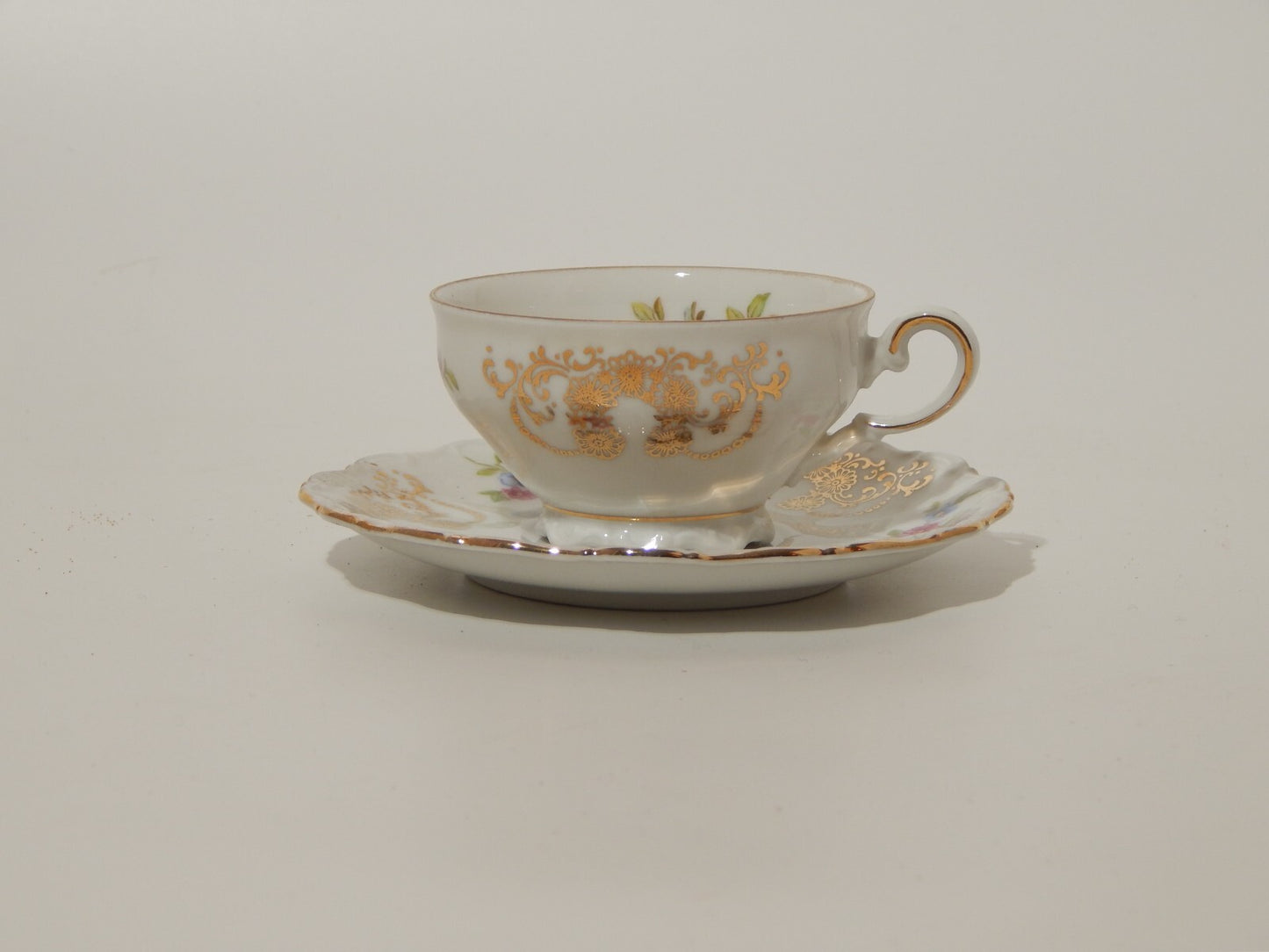 ANTICO SET 6 TAZZINE CAFFE' PORCELLANA ARABESCHI ORO BAVARIA SELTMANN THERESIA