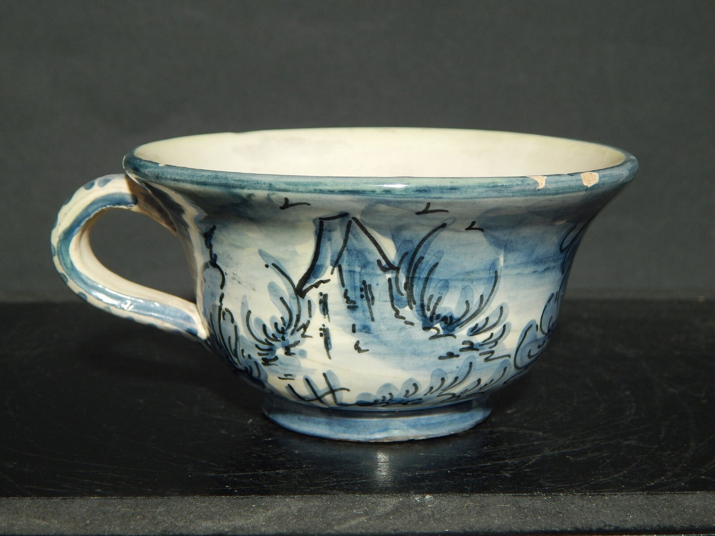 ANTICA TAZZA CERAMICA ALBISOLA ALBA DOCILIA FATTA DIPINTA A MANO PRIMO 900 #1743