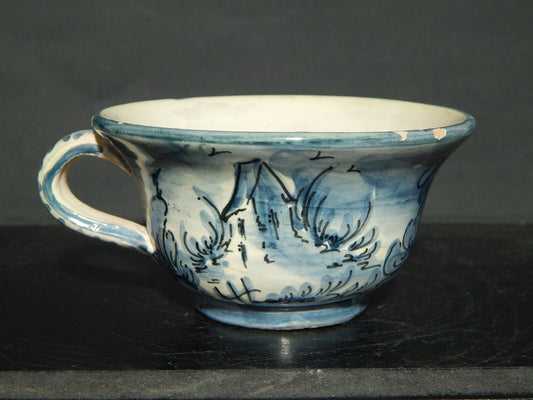 ANTICA TAZZA CERAMICA ALBISOLA ALBA DOCILIA FATTA DIPINTA A MANO PRIMO 900 #1743