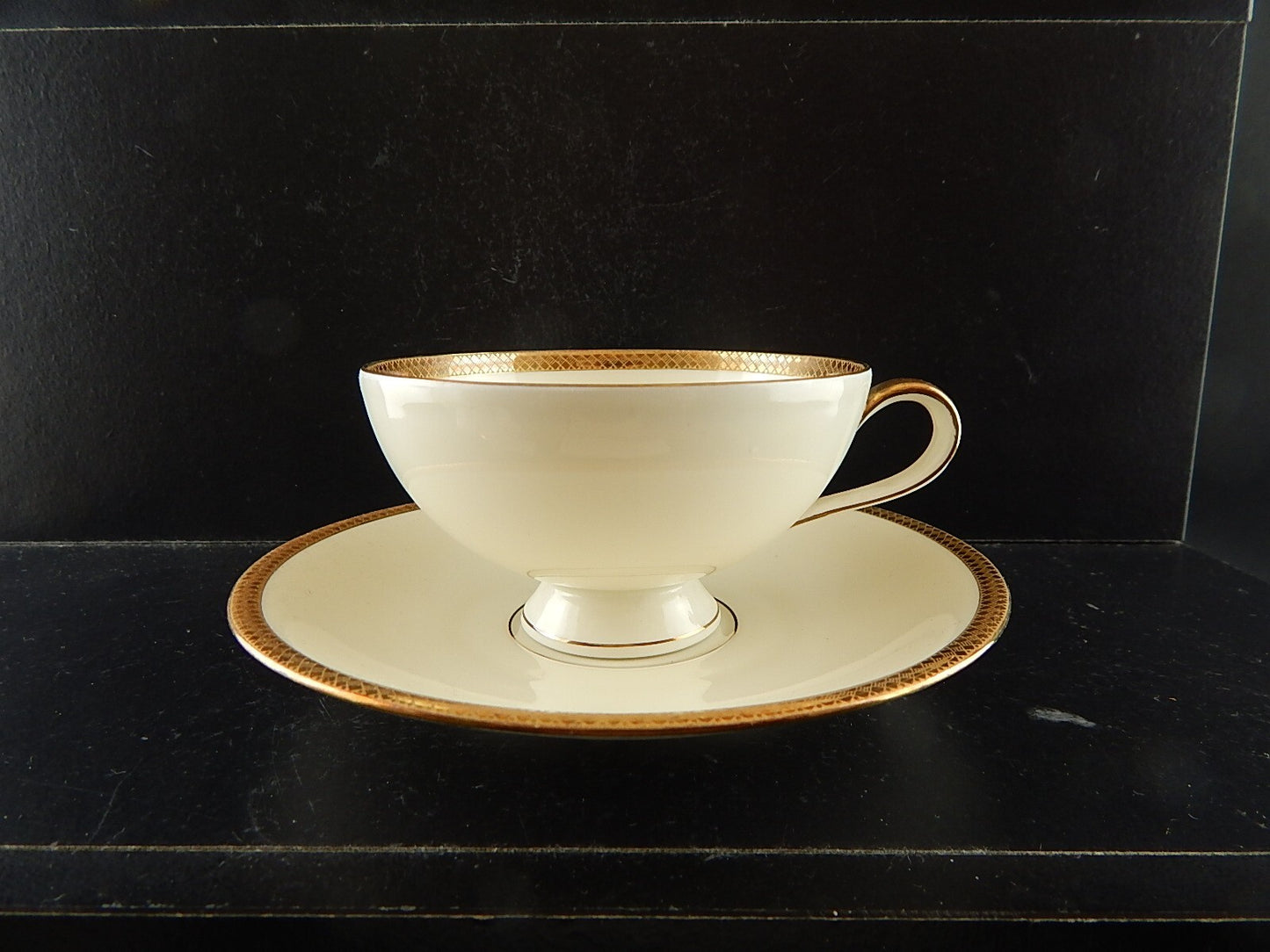 PREZIOSA ANTICA STILE IMPERO TAZZA TE' PORCELLANA E ORO ZEH SCHERZER BAVARIA