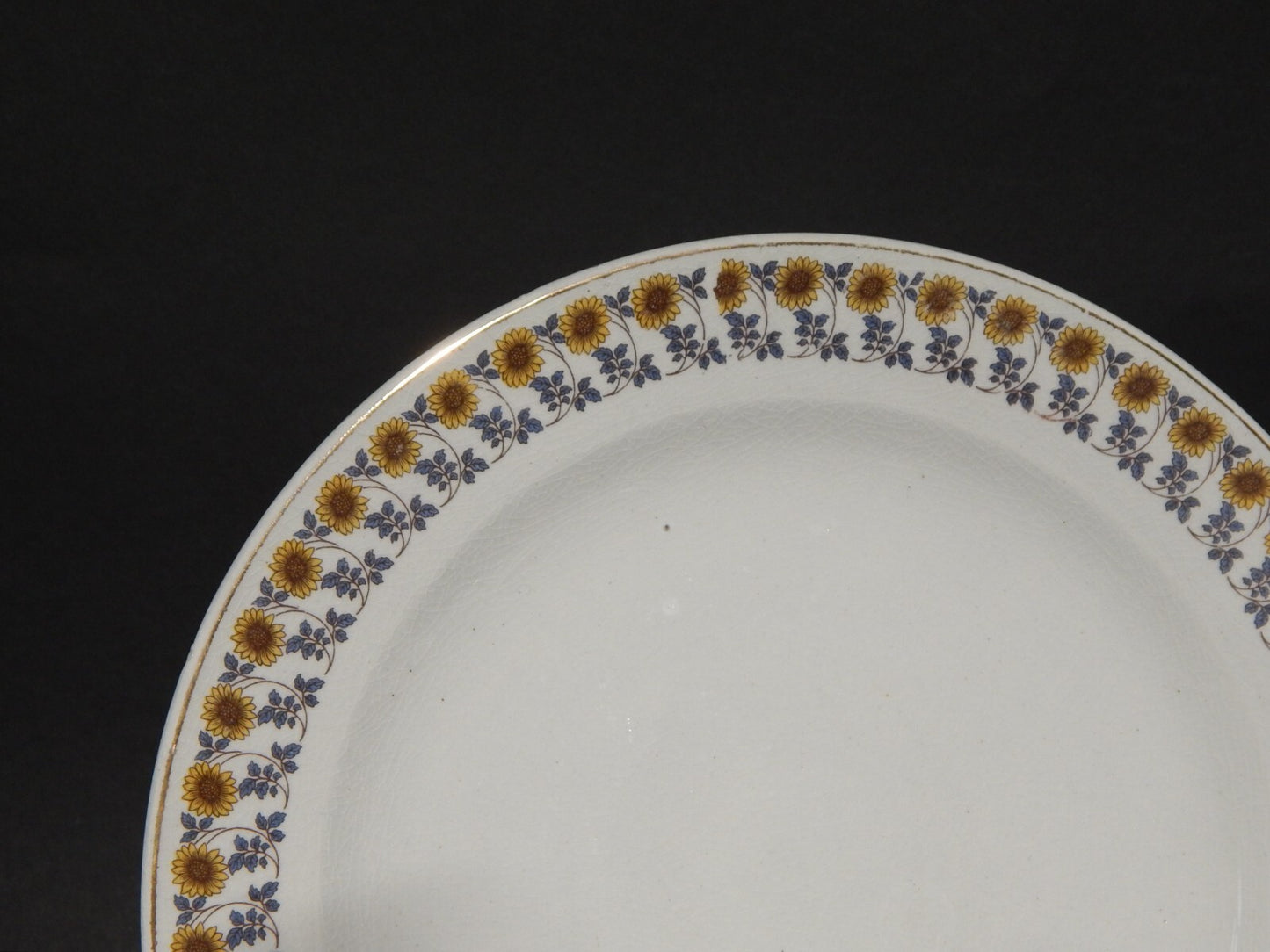 ANTICO RARO SERVIZIO 6 PIATTI PIANI S.C.I. CERAMICA ITALIANA LAVENO GIRASOLI