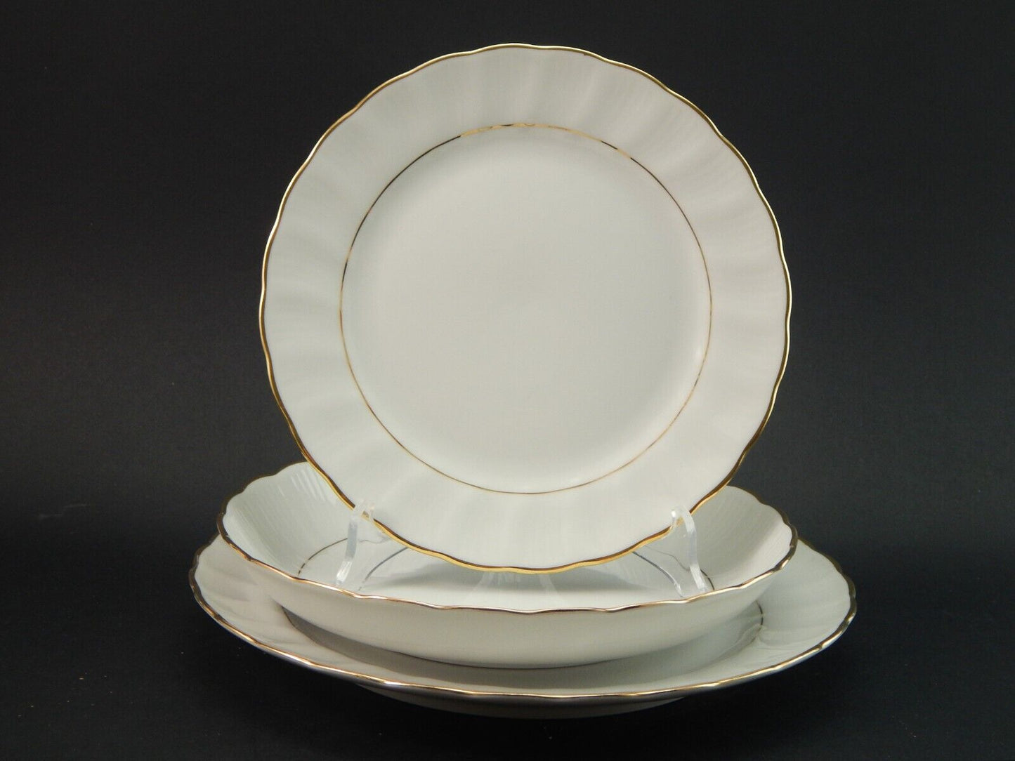 WINTERLING BAVARIA PORCELLANA BIANCA ORO ANNI 70 SERVIZIO PIATTI TAVOLA 41 PEZZI