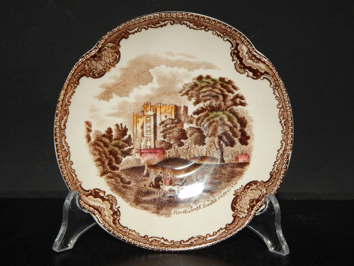 ANTICA TAZZA TE' PORCELLANA JOHNSON BROS OLD BRITAIN CASTLE MULTICOLOR DIFETTO #