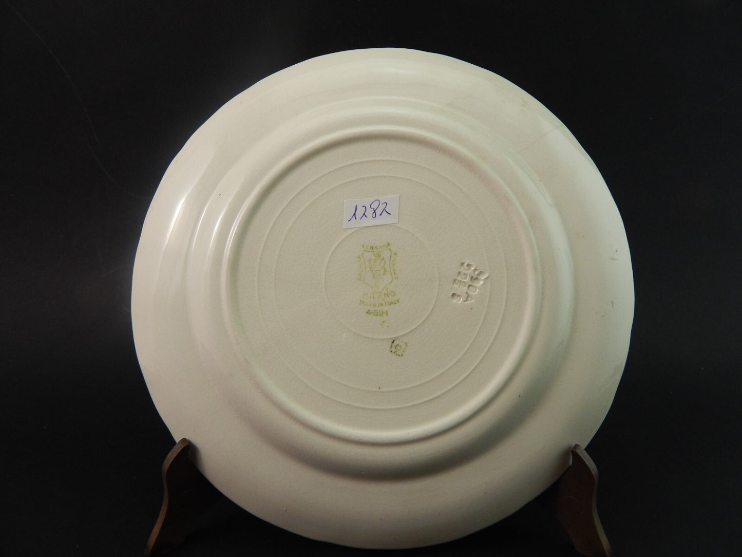 ANTICO PIATTO SEMI PORCELLANA RICHARD CERAMICHE MILANO DECORO FERRARA #1787