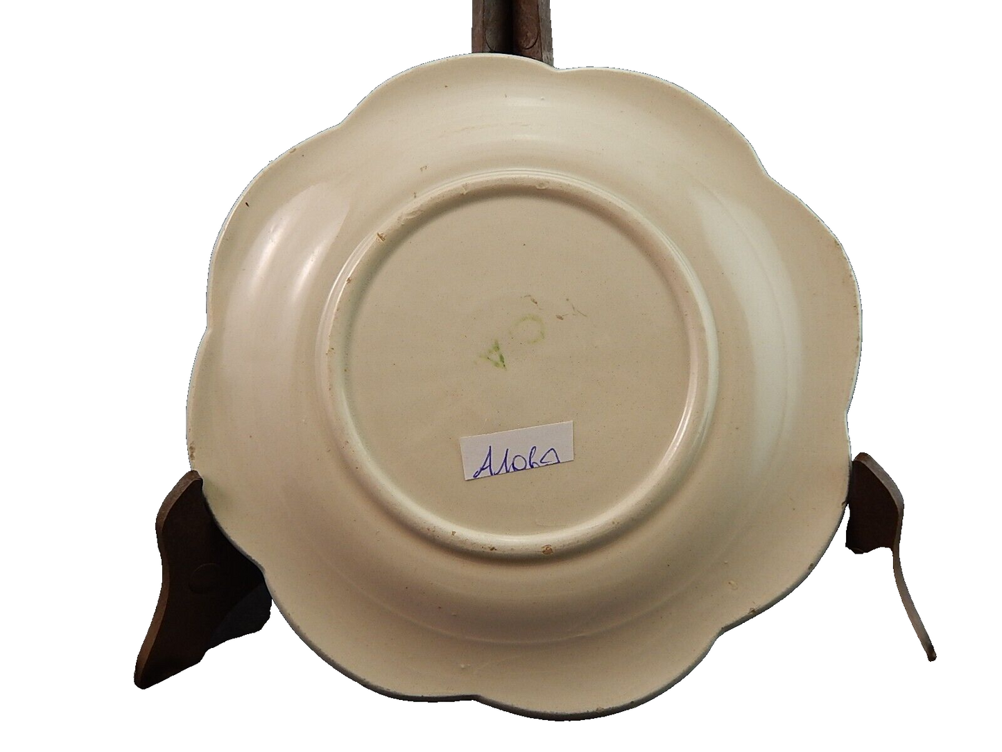 ANTICO RARO PIATTO CERAMICA MANIFATTURA SARREGUEMINES FATTO E DECORATO A MANO