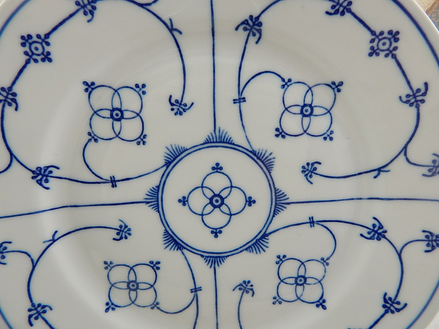 ANTICO RARO PIATTO PIANO PORCELLANA BLUE FLUTED WINTERLING BAVARIA DIFETTO #3