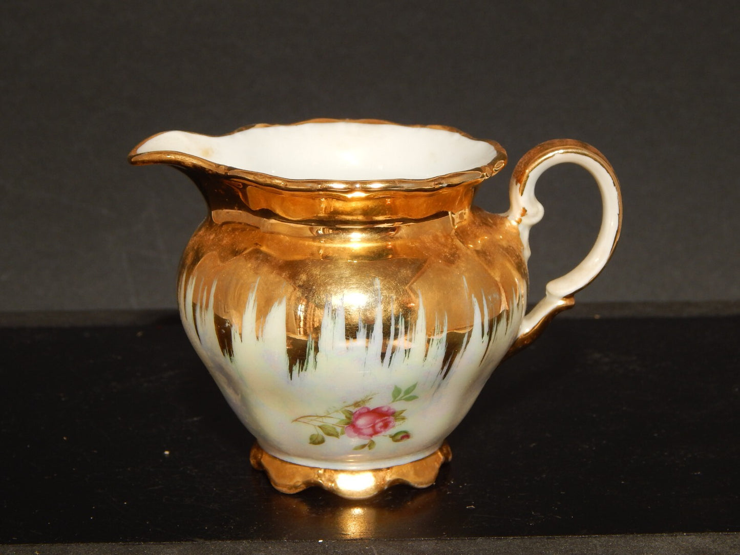 ANTICA ELEGANTE LATTIERA BRICCO PORCELLANA SELTMANN WEIDEN BAVARIA THERESIA ORO