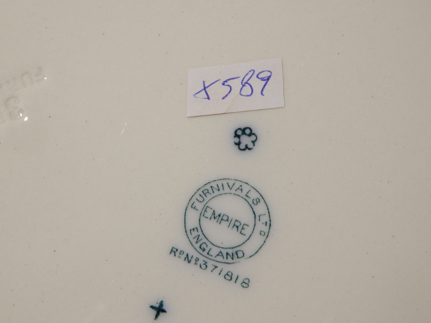 ANTICO VASSOIO PIATTO OVALE PORCELLANA INGLESE FURNIVALS FINE 800 EMPIRE