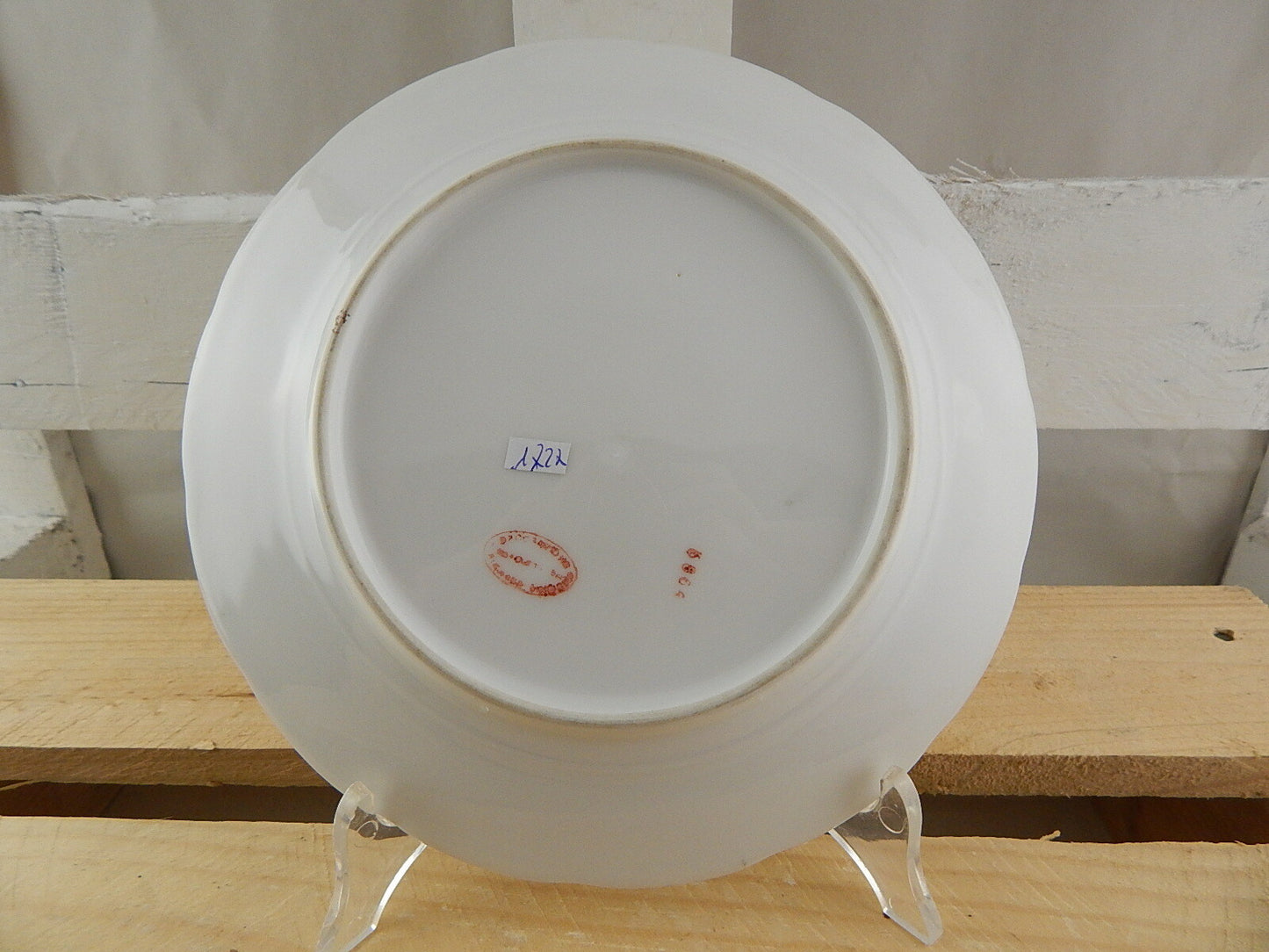 ANTICO RARO PIATTO PORCELLANA GINORI FINE 800 PROFILO VERDE #1727