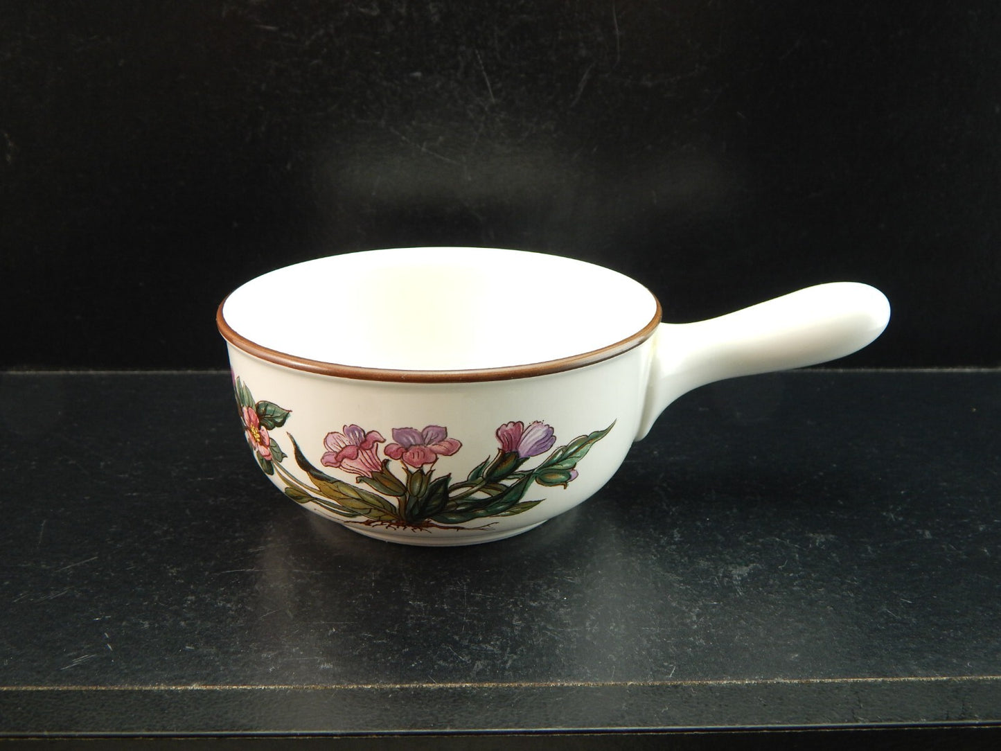 VINTAGE VILLEROY&BOCH TEGAMINO CIOTOLA CON MANICO PORCELLANA COLLEZIONE BOTANICA