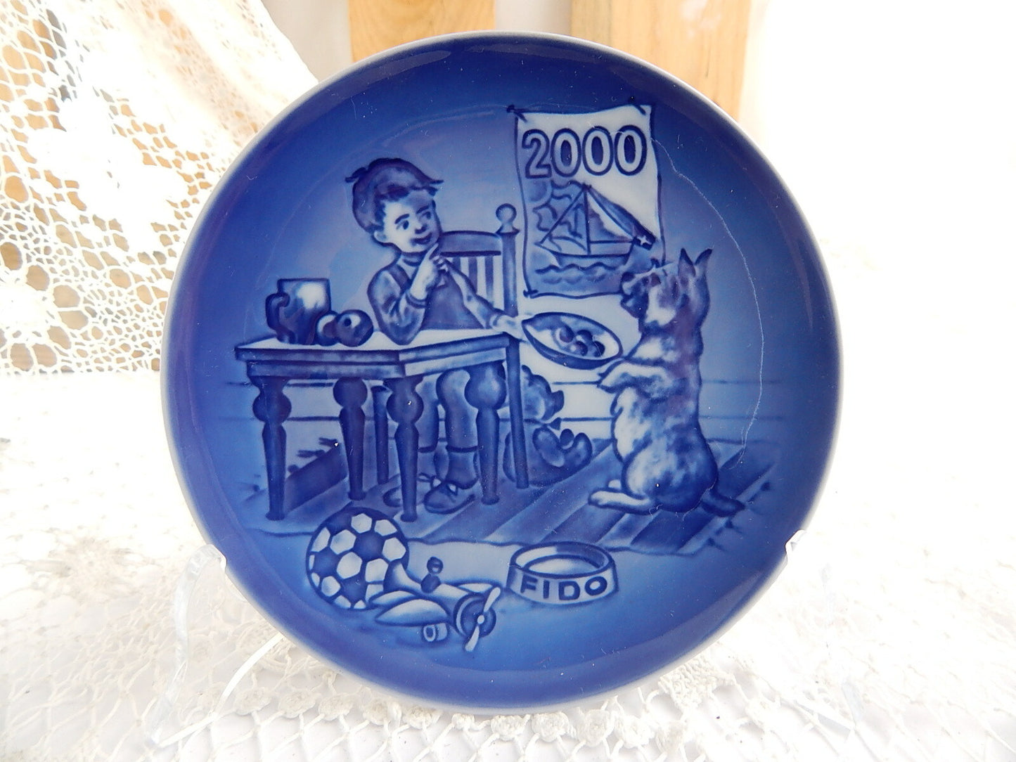 ROYAL COPENHAGEN BING&GRONDAHL CHILDREN'S DAY 2000 PIATTO BAMBINO PORCELLANA