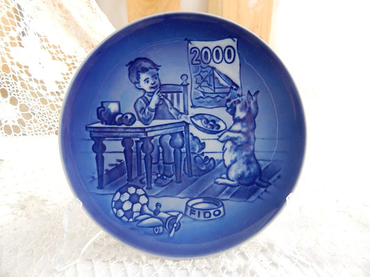 ROYAL COPENHAGEN BING&GRONDAHL CHILDREN'S DAY 2000 PIATTO BAMBINO PORCELLANA